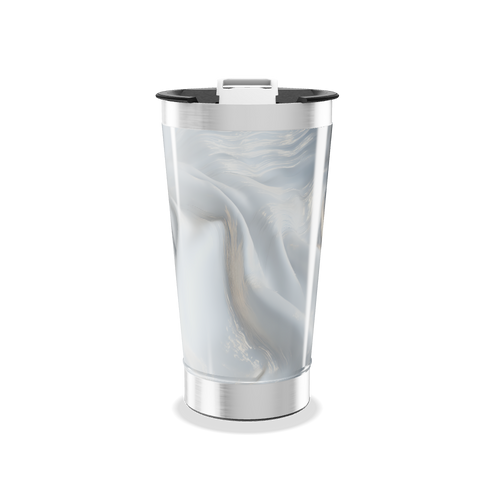 Copo Térmico - Mármore Branco Aço Inox