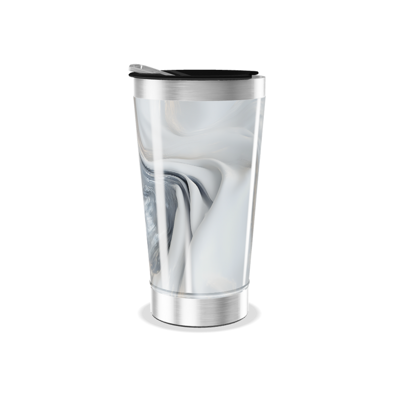 Copo Térmico - Mármore Branco Aço Inox