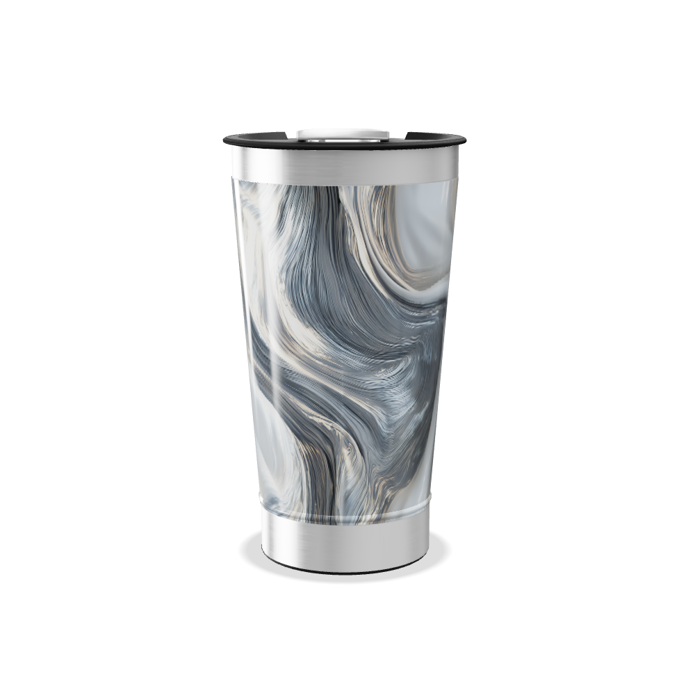 Copo Térmico - Mármore Branco Aço Inox