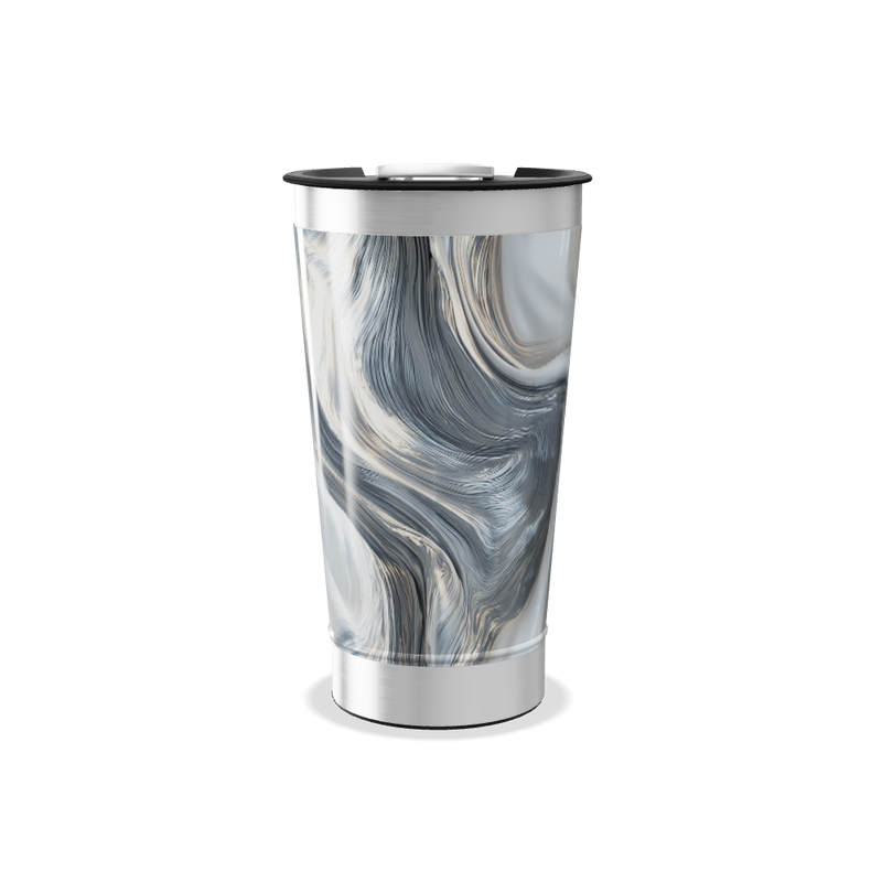 Copo Térmico - Mármore Branco Aço Inox