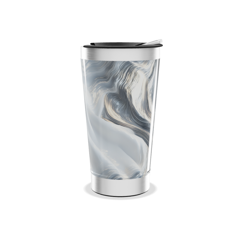 Copo Térmico - Mármore Branco Aço Inox