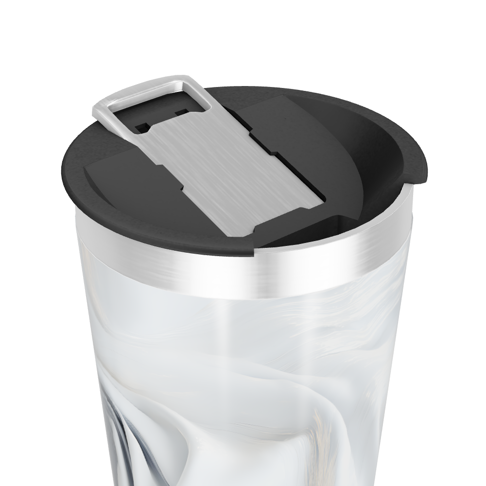 Copo Térmico - Mármore Branco Aço Inox