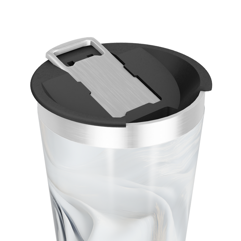 Copo Térmico - Mármore Branco Aço Inox