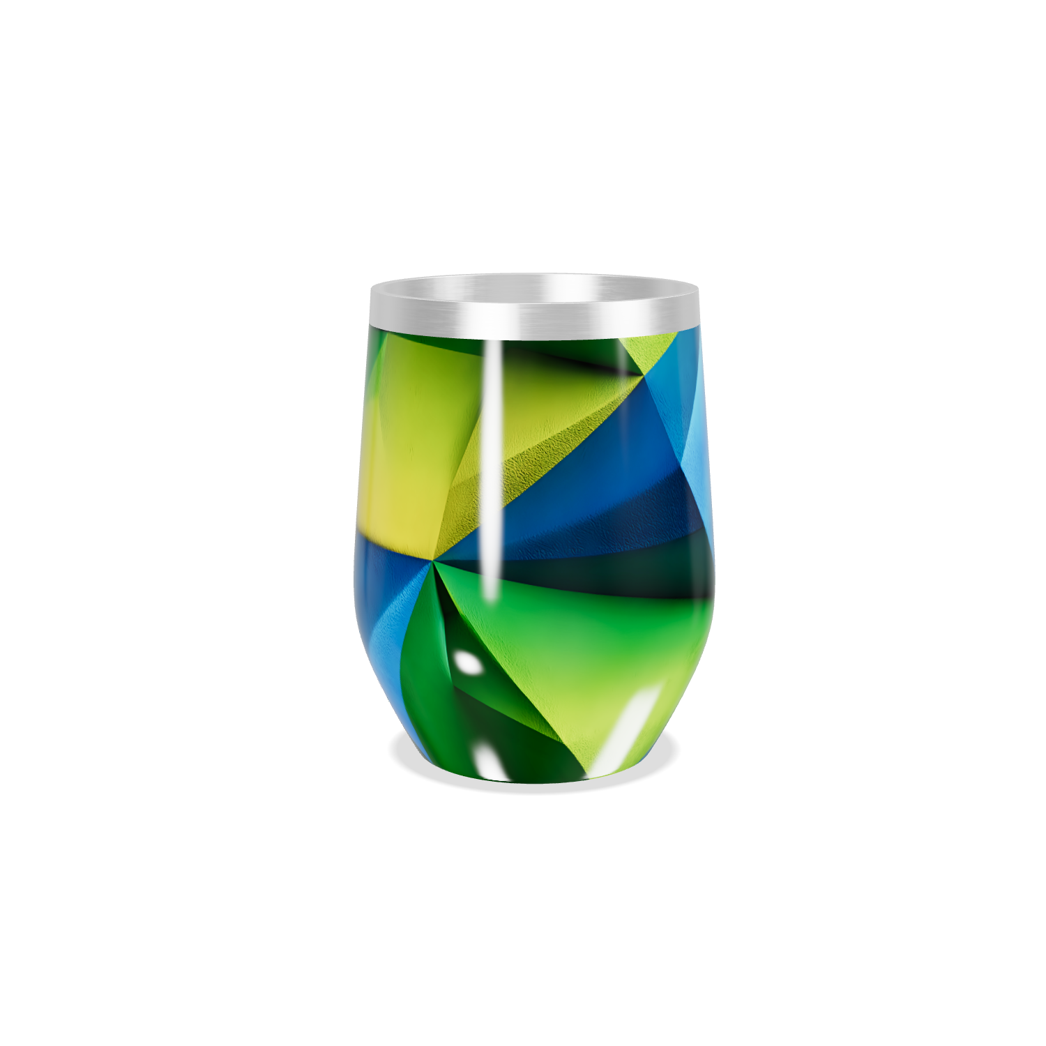 Copo Térmico Slim - Estampa Geométrica Colorida