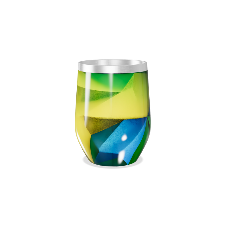 Copo Térmico Slim - Estampa Geométrica Colorida