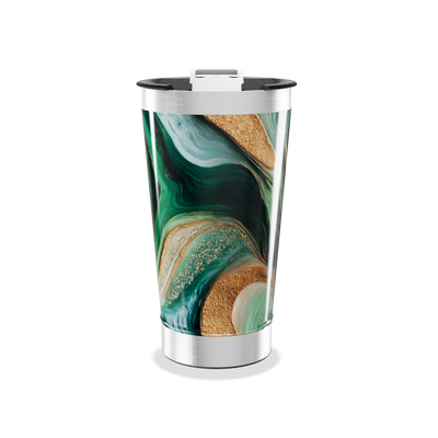 Copo Térmico - Mármore Verde Dourado