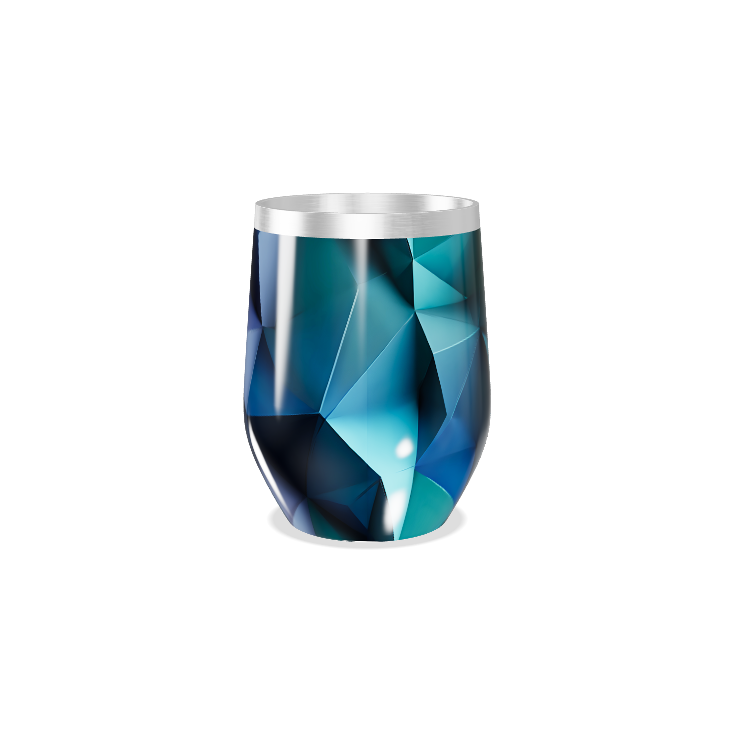 Copo Térmico Slim - Azul Geométrico Inox