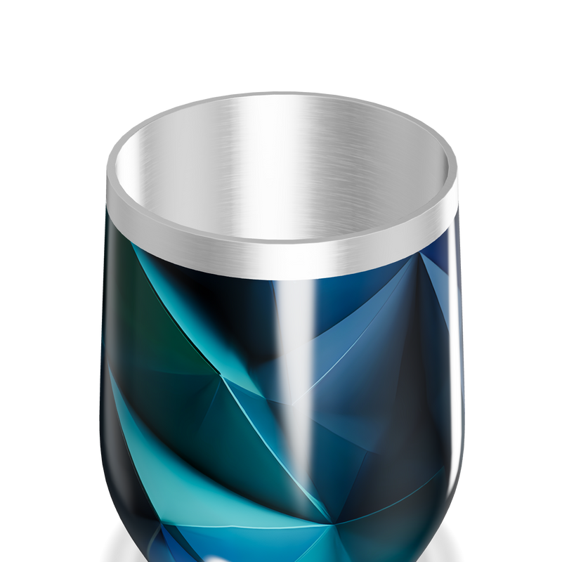 Copo Térmico Slim - Azul Geométrico Inox