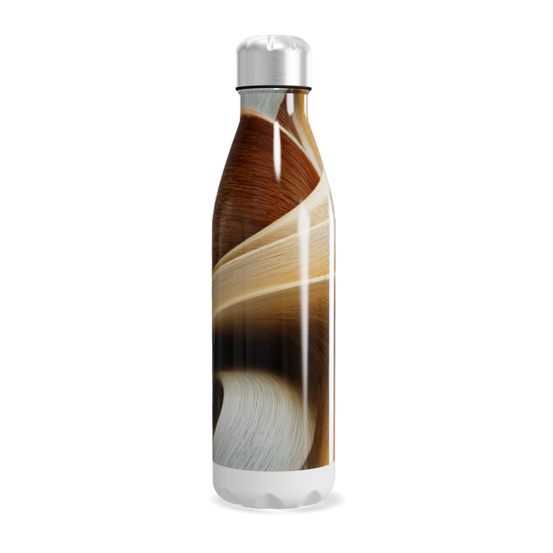 Garrafa Inox - Estampa Marrom e Bege