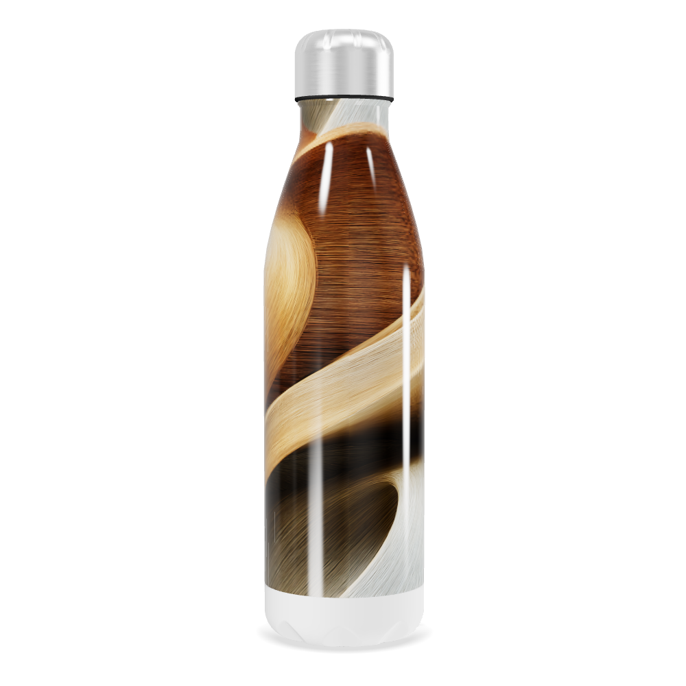 Garrafa Inox - Estampa Marrom e Bege