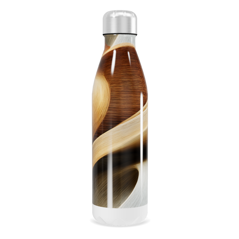 Garrafa Inox - Estampa Marrom e Bege