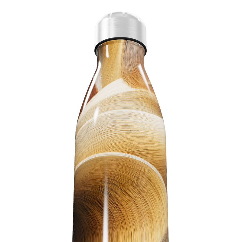 Garrafa Inox - Estampa Marrom e Bege