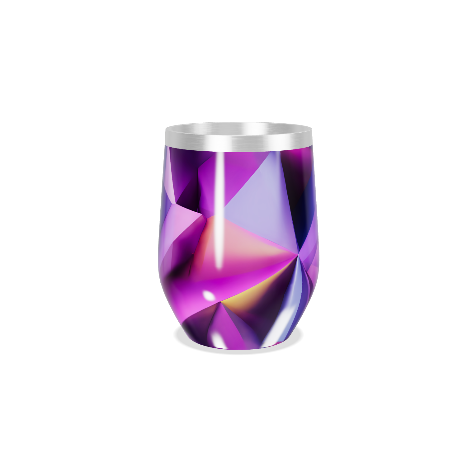 Copo Térmico Slim - Roxo Metálico Geométrico