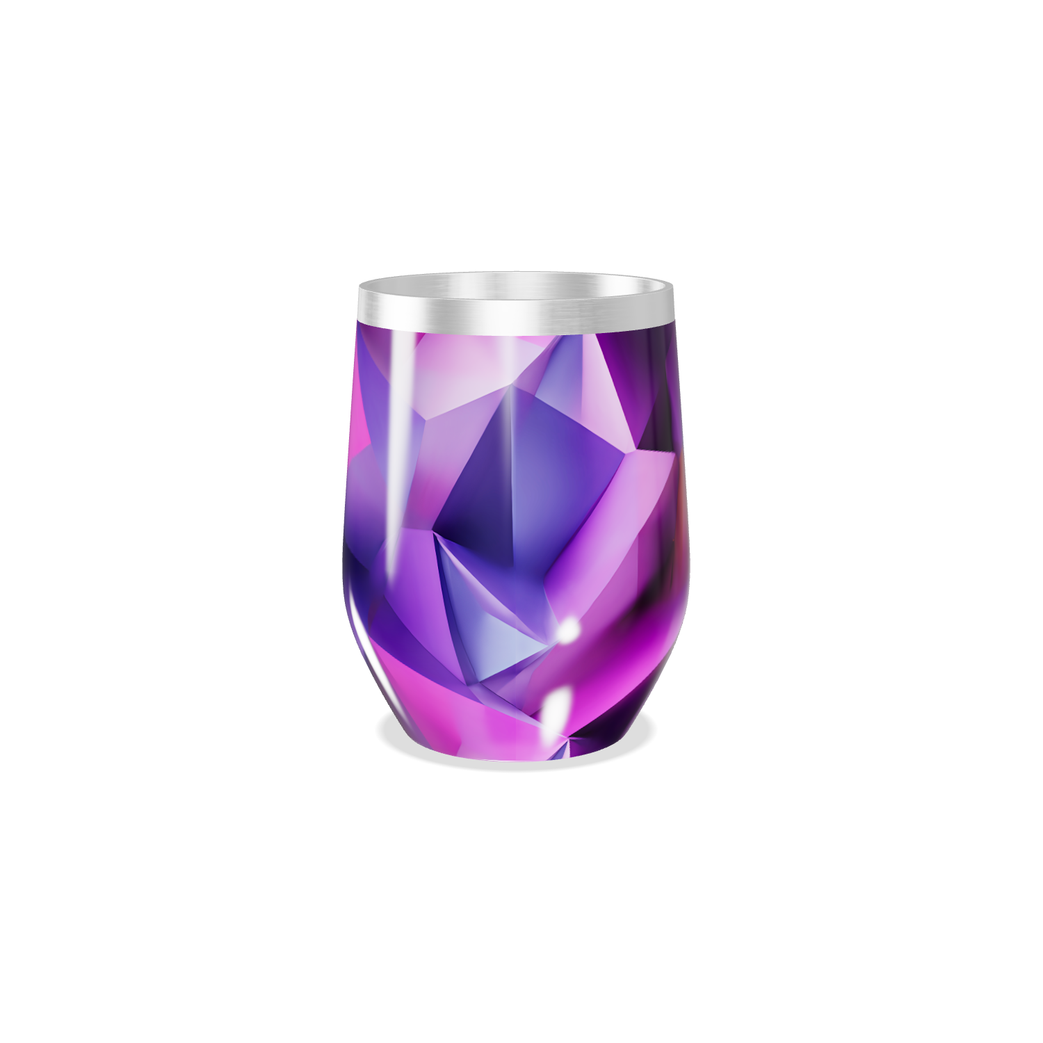 Copo Térmico Slim - Roxo Metálico Geométrico