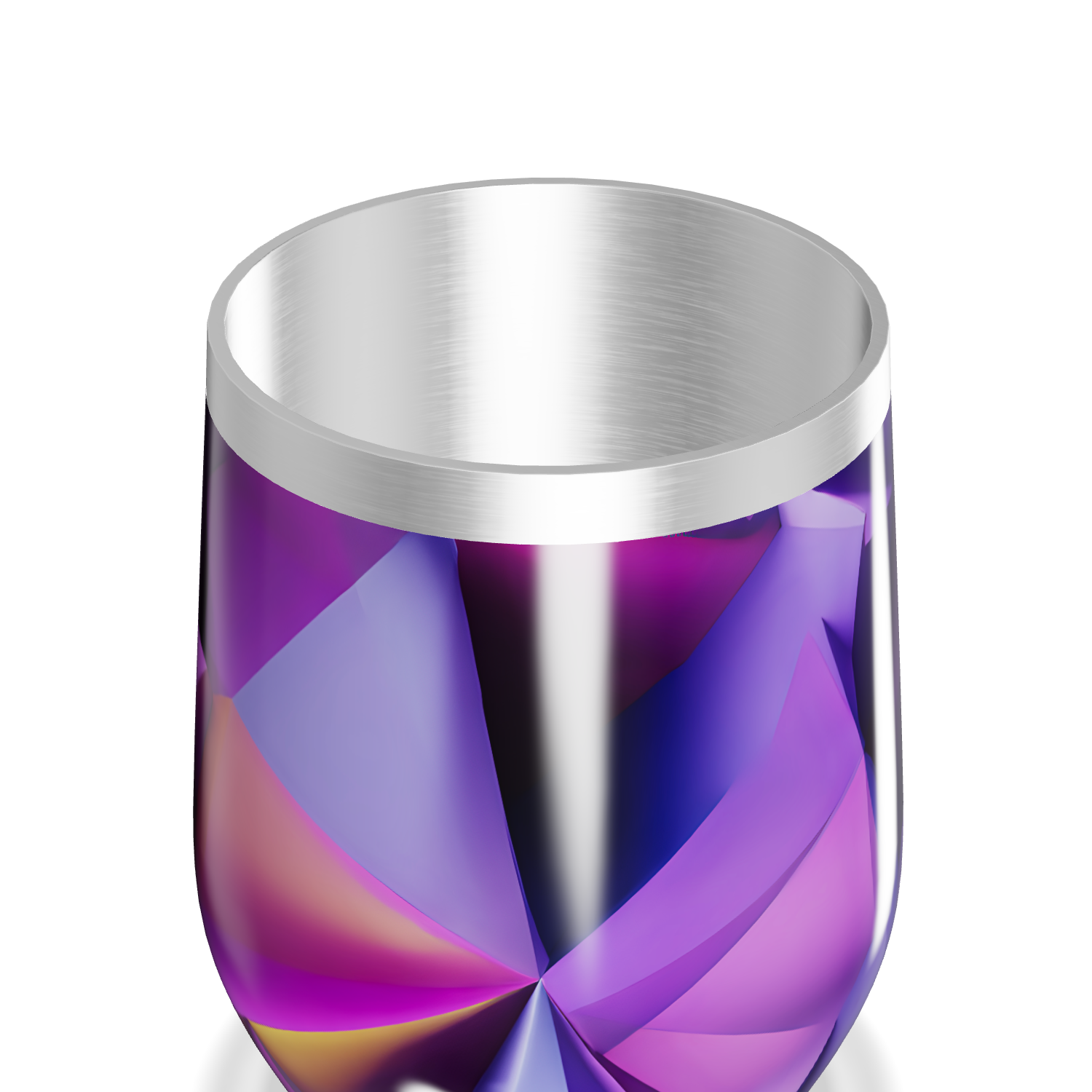 Copo Térmico Slim - Roxo Metálico Geométrico