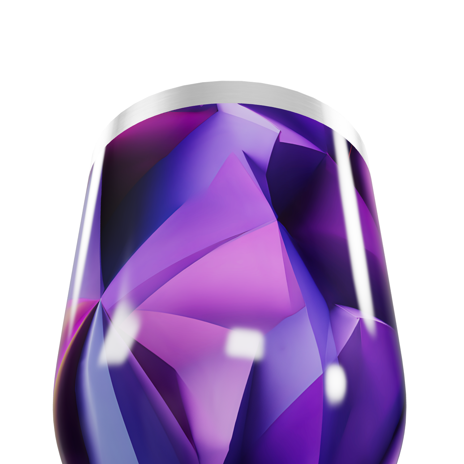 Copo Térmico Slim - Roxo Metálico Geométrico