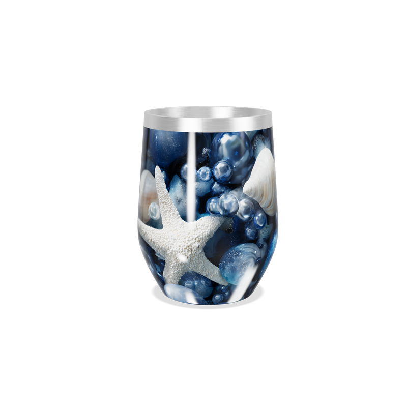 Copo Térmico Slim - Estampa Marinha Azul