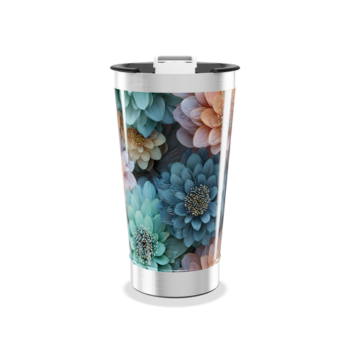 Copo Térmico - Floral Colorido Inox
