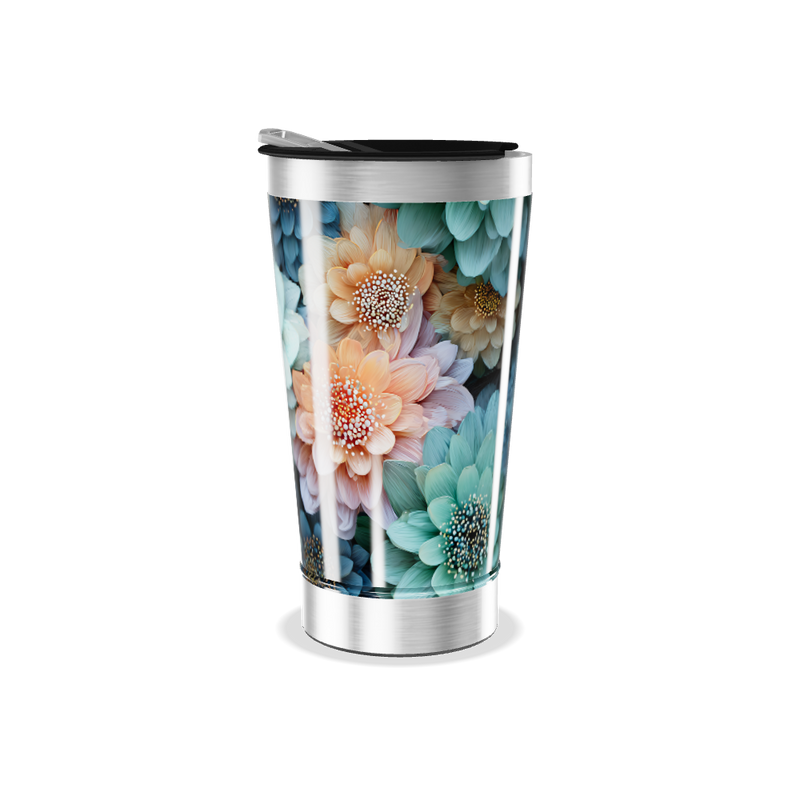 Copo Térmico - Floral Colorido Inox