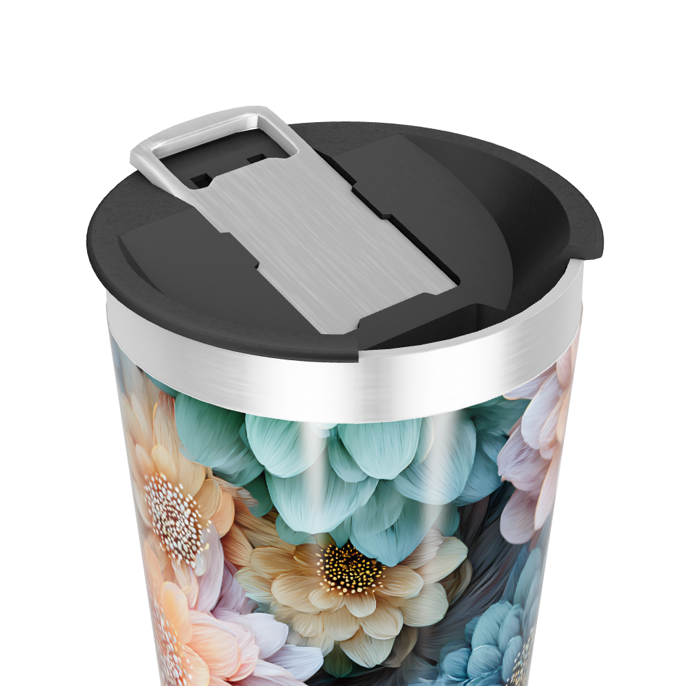 Copo Térmico - Floral Colorido Inox