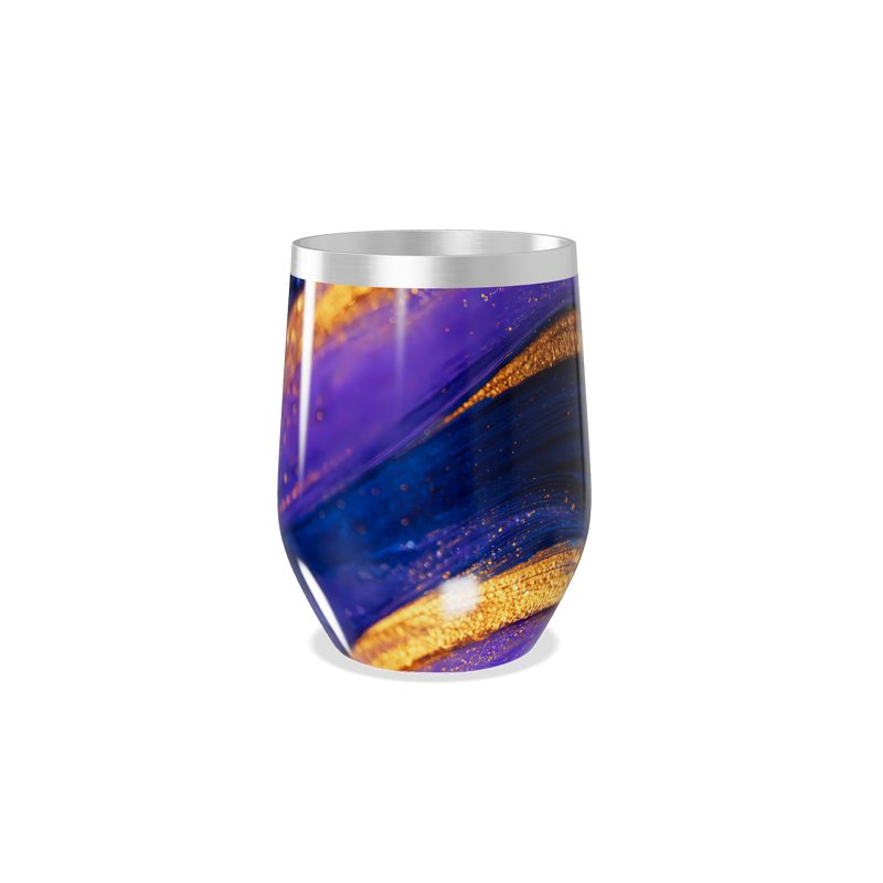 Copo Térmico Slim - Cores Roxo e Dourado