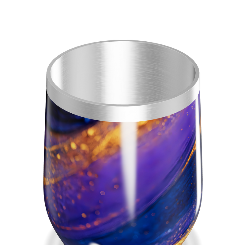 Copo Térmico Slim - Cores Roxo e Dourado