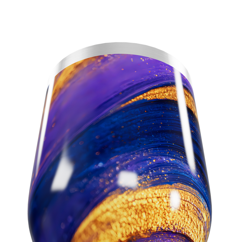 Copo Térmico Slim - Cores Roxo e Dourado