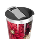 Copo Térmico - Flores Vermelhas e Brancas
