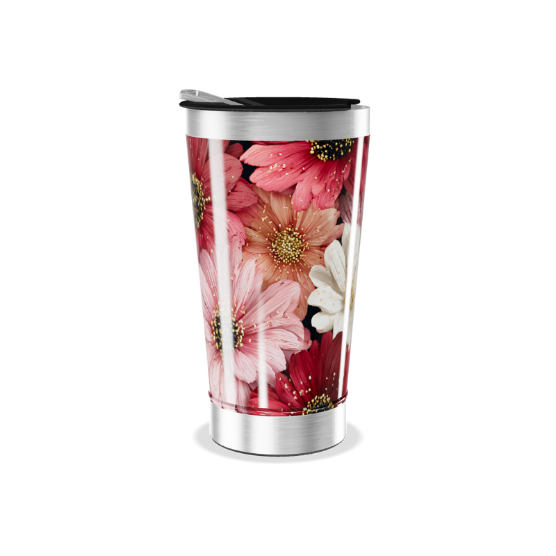 Copo Térmico - Estampa Floral Colorida