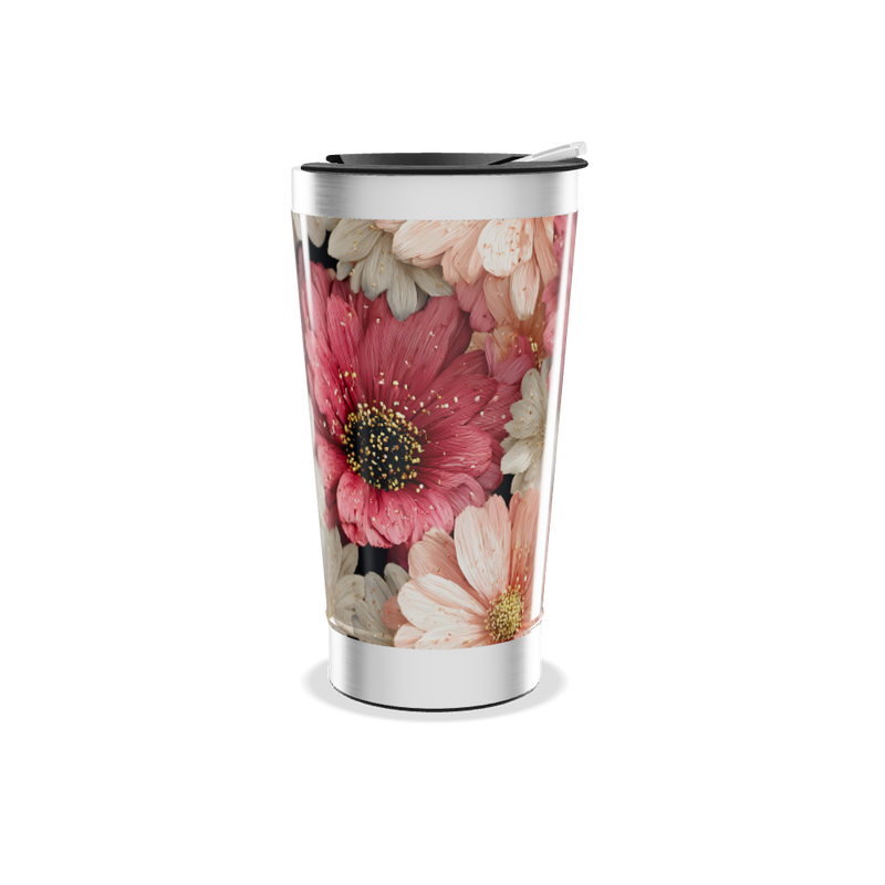 Copo Térmico - Estampa Floral Colorida