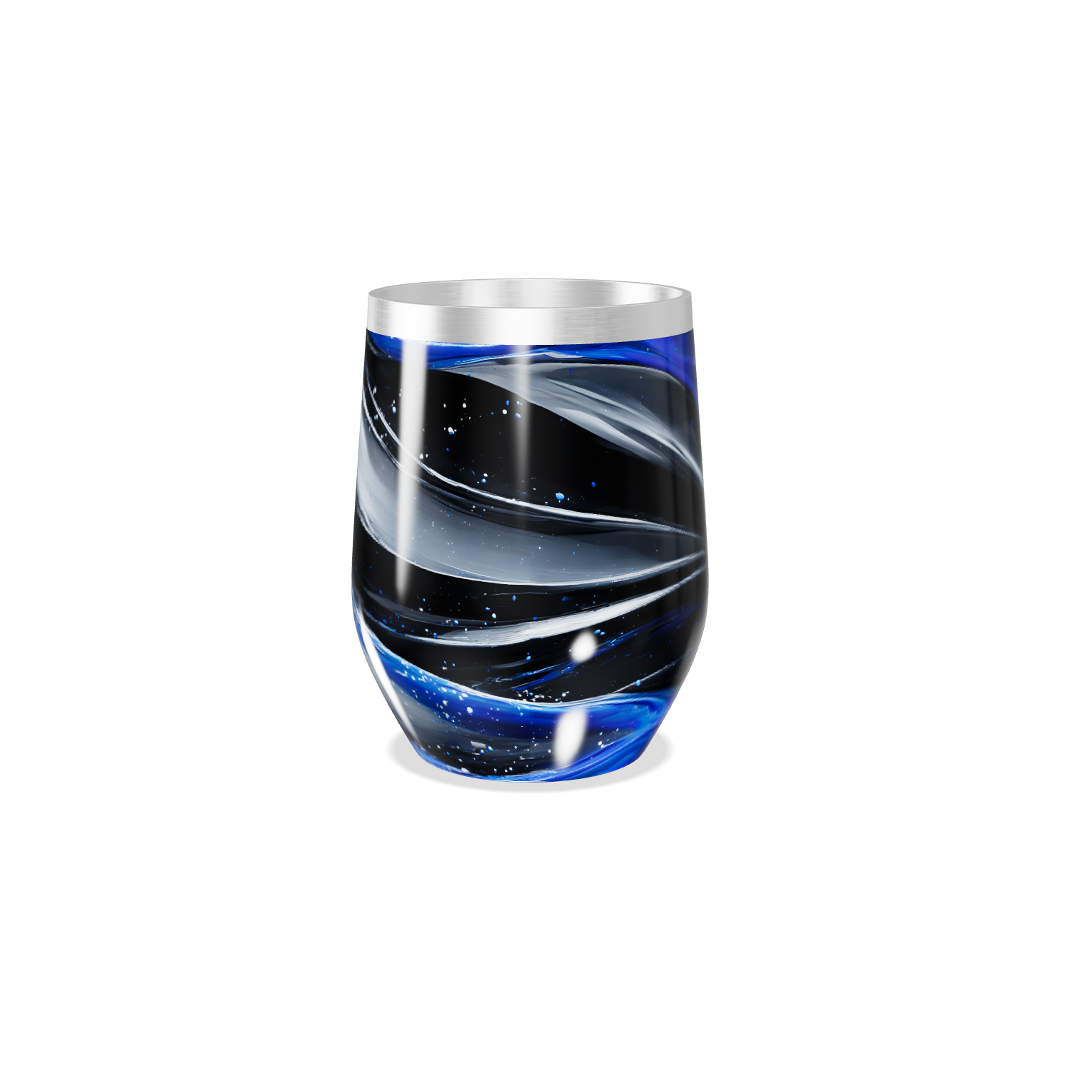 Copo Térmico Slim - Preto Listrado Inox