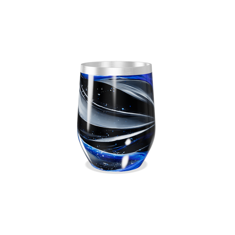 Copo Térmico Slim - Preto Listrado Inox