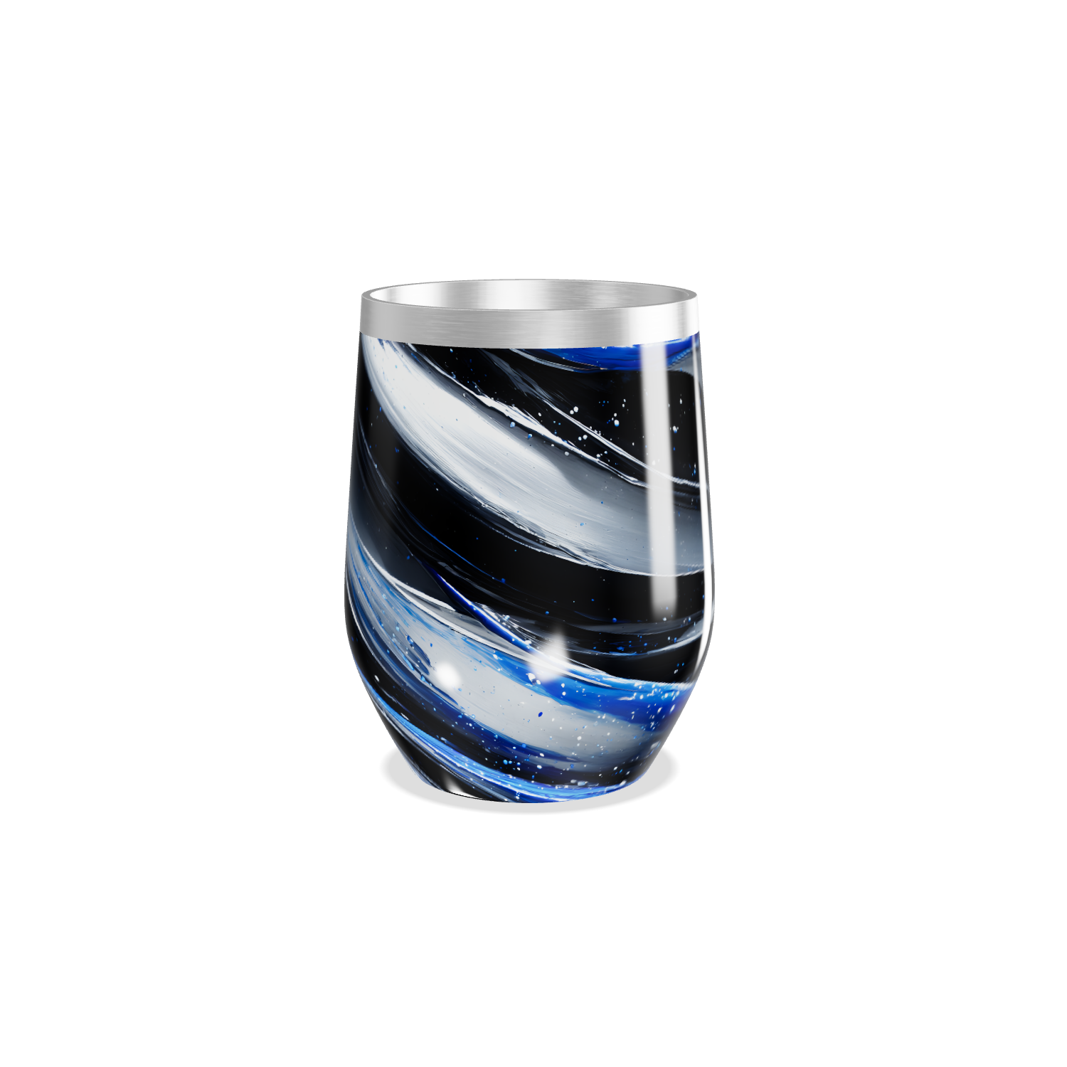 Copo Térmico Slim - Preto Listrado Inox