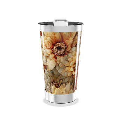 Copo Térmico - Estampa Floral Bege