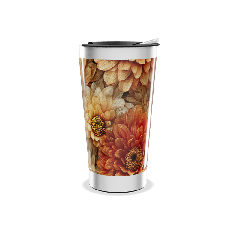 Copo Térmico - Estampa Floral Bege