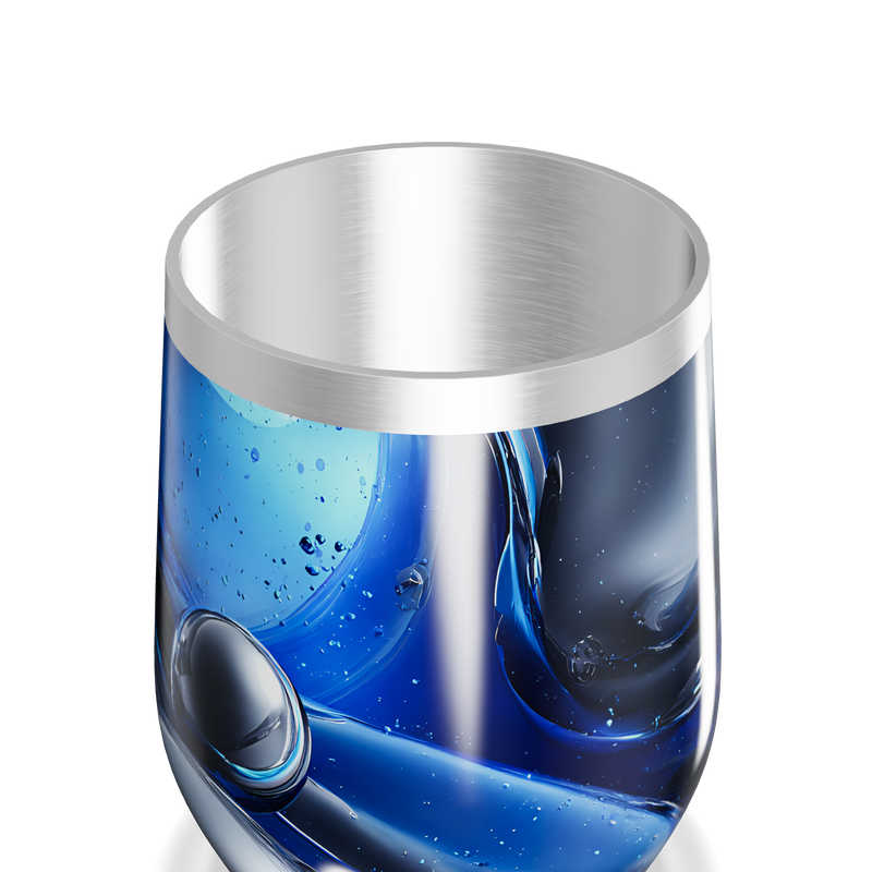 Copo Térmico Slim - Azul Marmorizado Inox