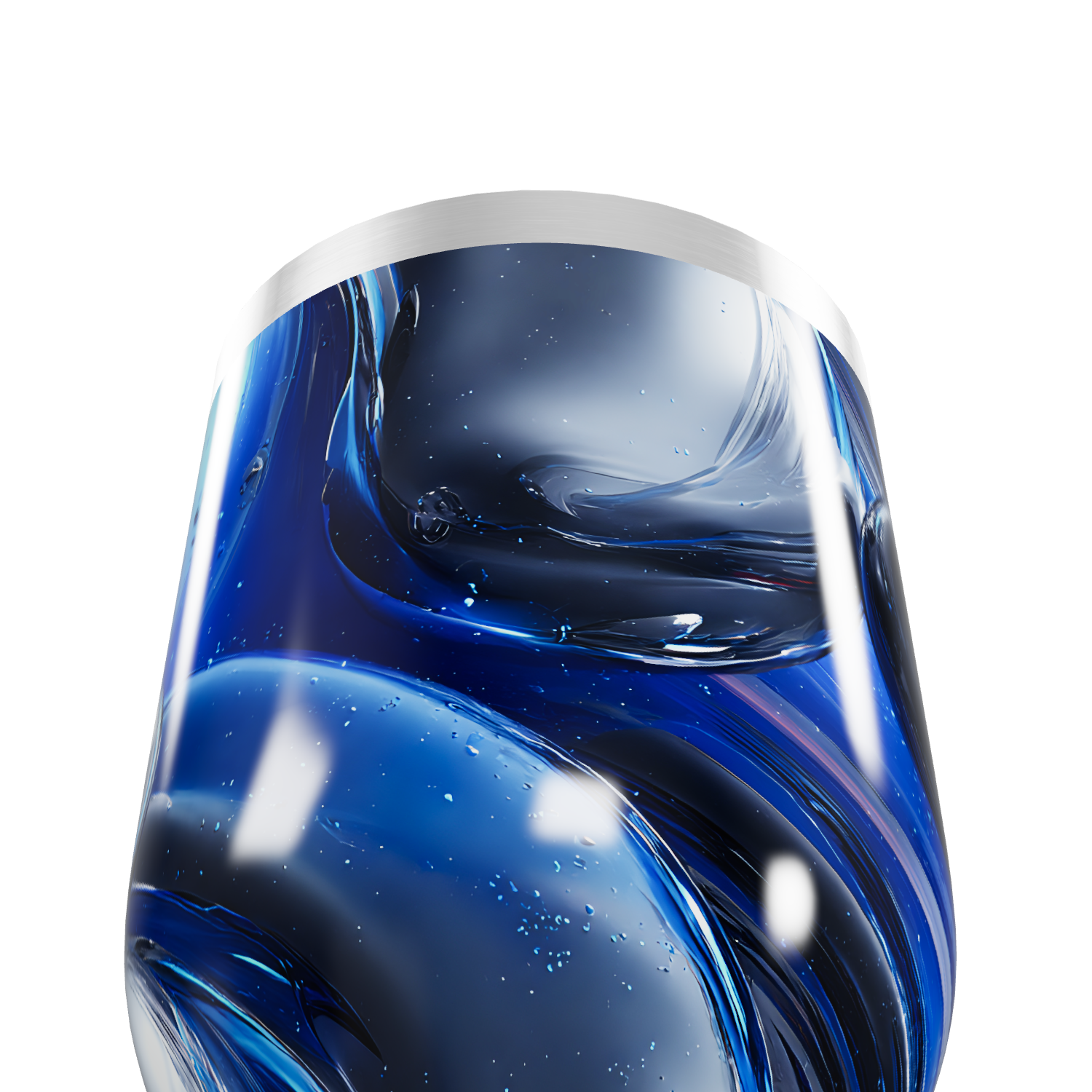 Copo Térmico Slim - Azul Marmorizado Inox