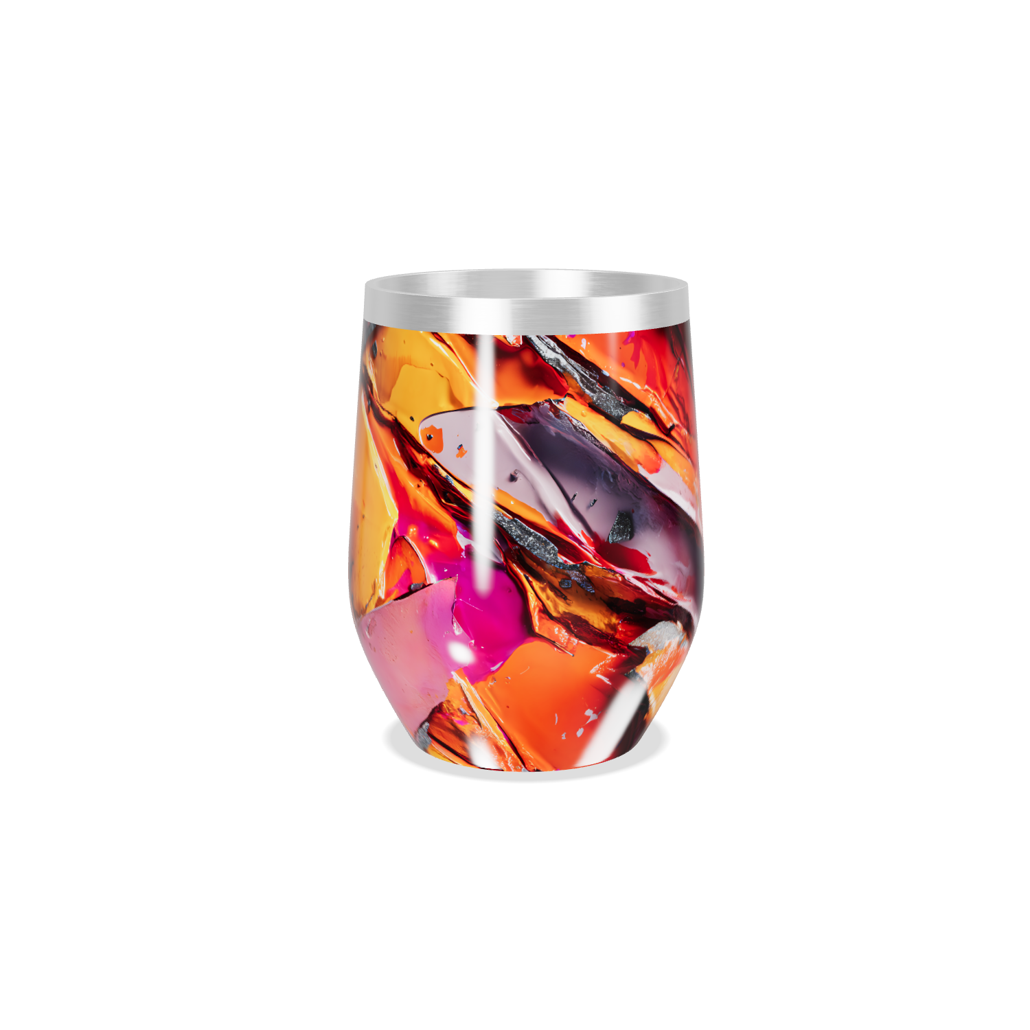 Copo Térmico Slim - Estampa Abstrata Colorida