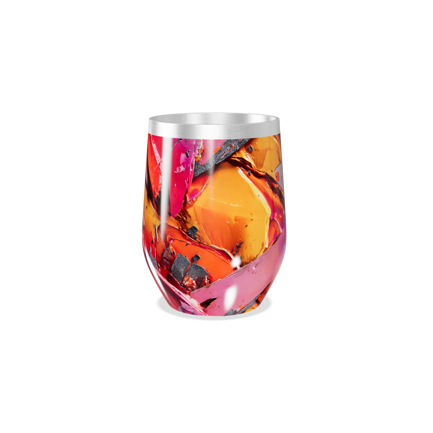 Copo Térmico Slim - Estampa Abstrata Colorida