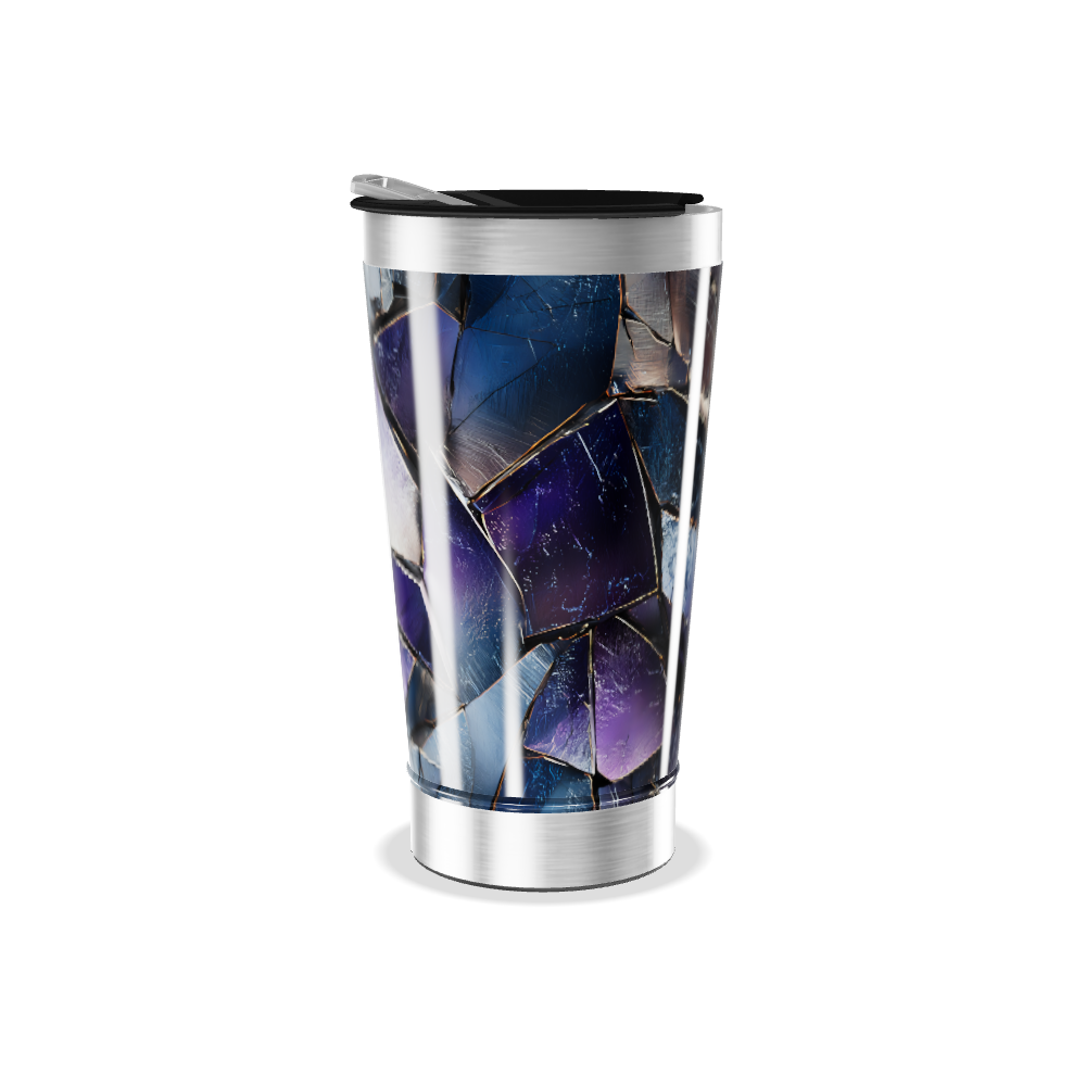 Copo Térmico - Design Abstrato Metalizado