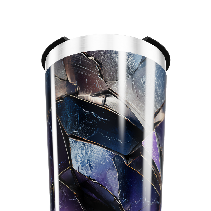 Copo Térmico - Design Abstrato Metalizado