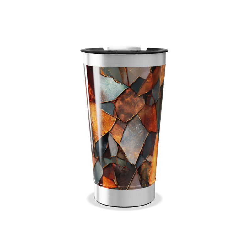 Copo Térmico - Estampa Mosaico Colorido