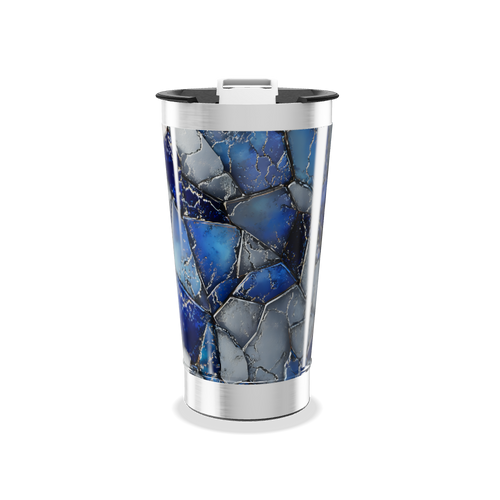 Copo Térmico - Azul Vidro Quebrado