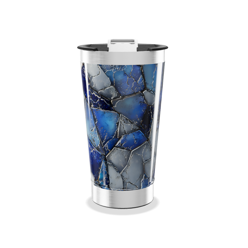 Copo Térmico - Azul Vidro Quebrado