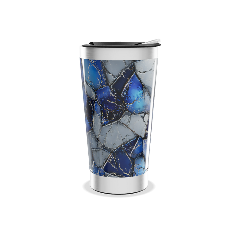 Copo Térmico - Azul Vidro Quebrado