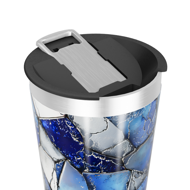 Copo Térmico - Azul Vidro Quebrado