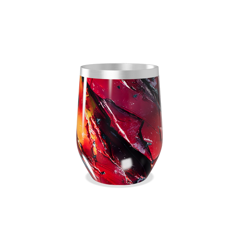 Copo Térmico Slim - Vermelho Abstrato Inox