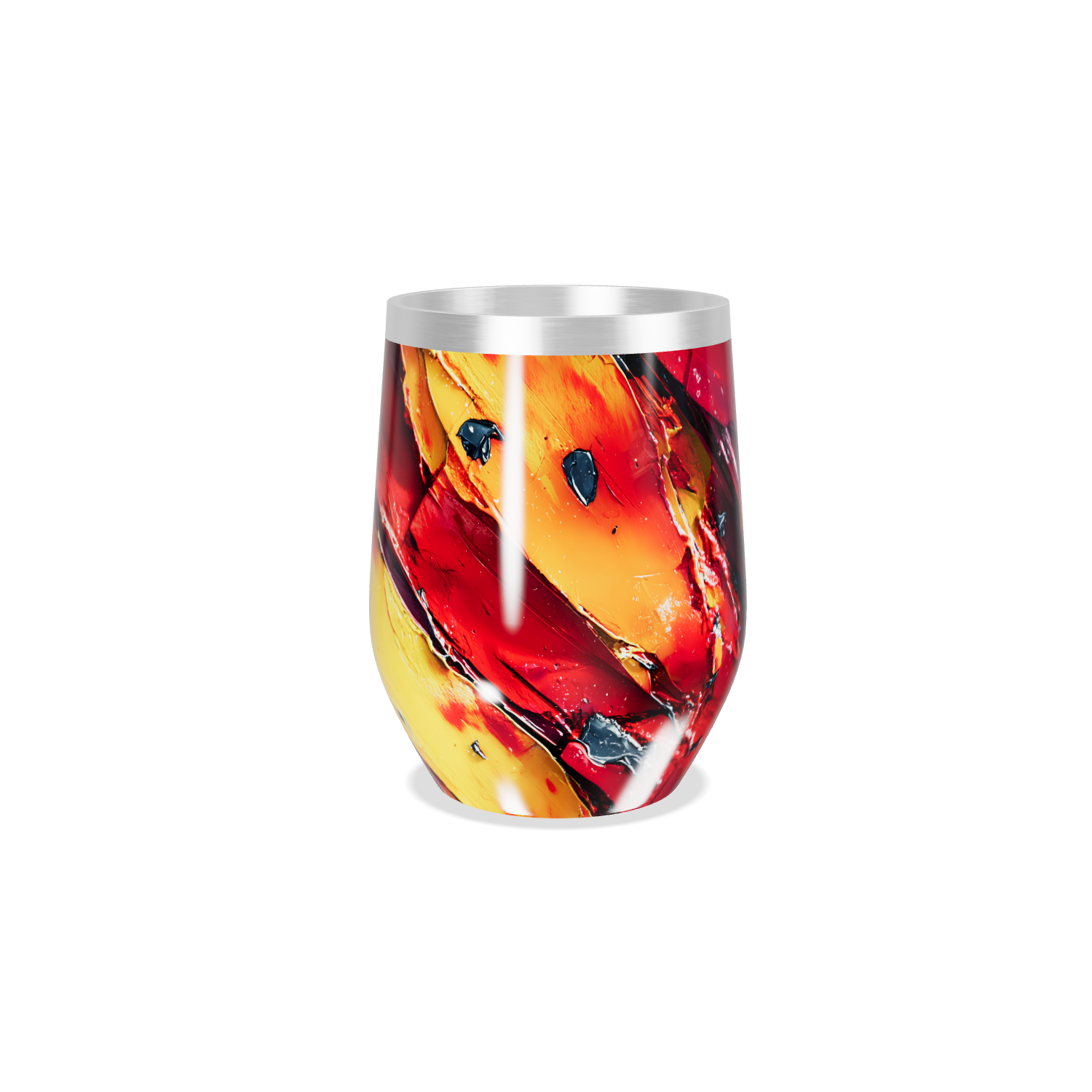 Copo Térmico Slim - Vermelho Abstrato Inox