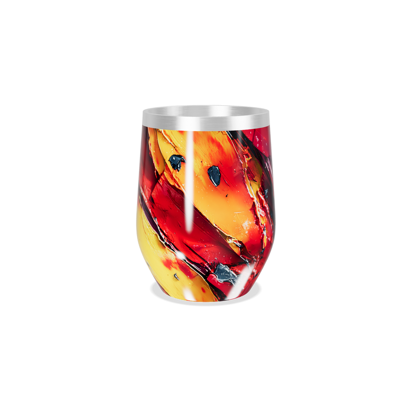 Copo Térmico Slim - Vermelho Abstrato Inox