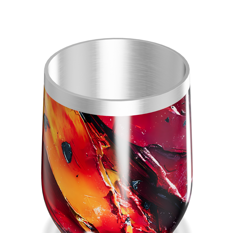 Copo Térmico Slim - Vermelho Abstrato Inox